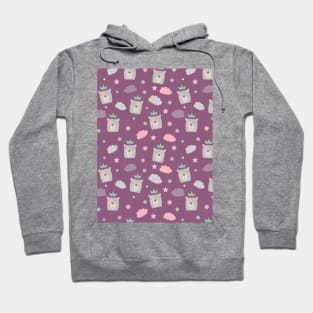 Bear Princess surrounded by clouds and stars Hoodie